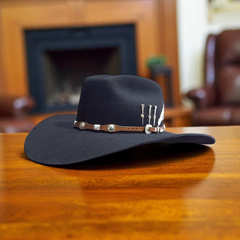 Chapéu 3 Cravos Casca de Bala Preto