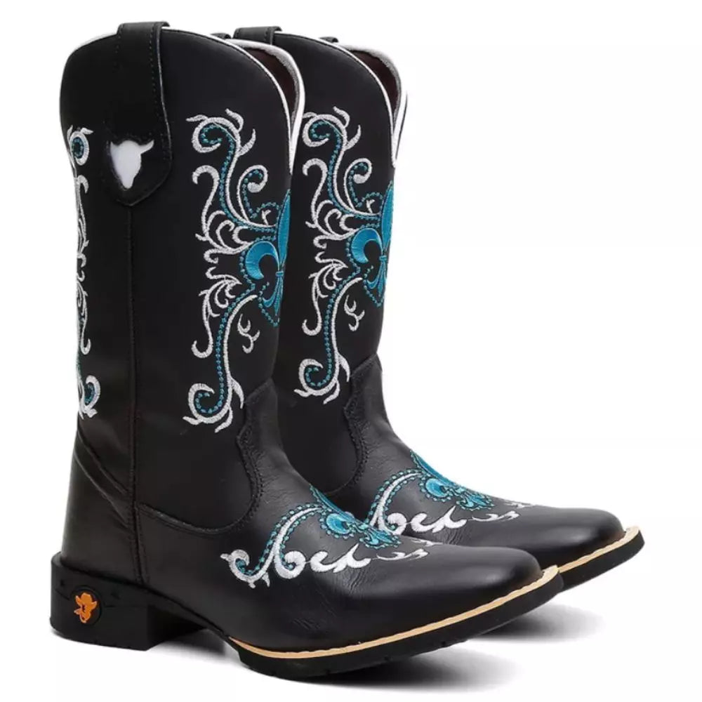 Bota Texana Feminina "Orquídea Azul" - Esporatto