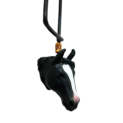 Enfeite De Retrovisor Country Formato De Cavalo Quarto de Milha + Mini Laço